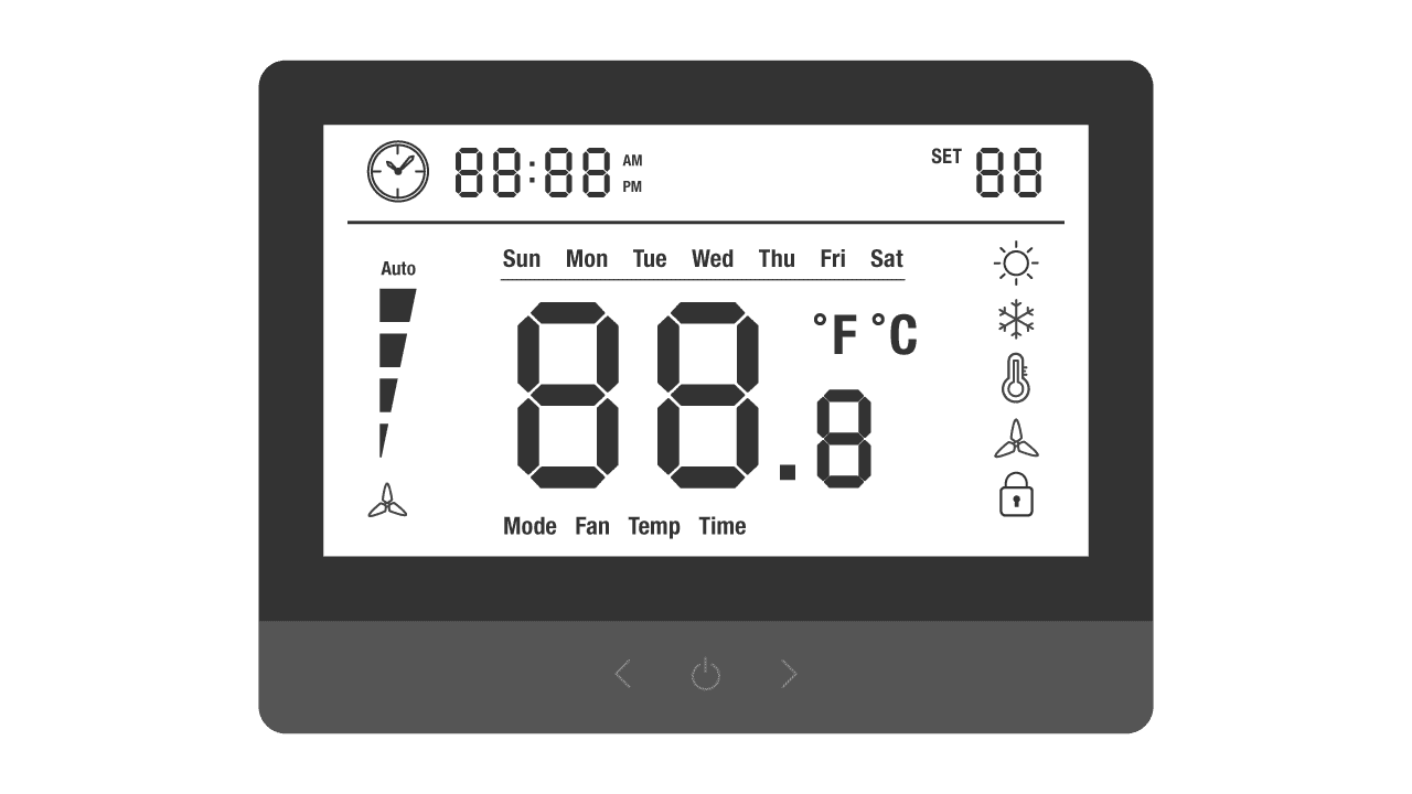 セグメント化 LCD ディスプレイ