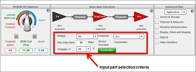 WEBENCH Interface Designer