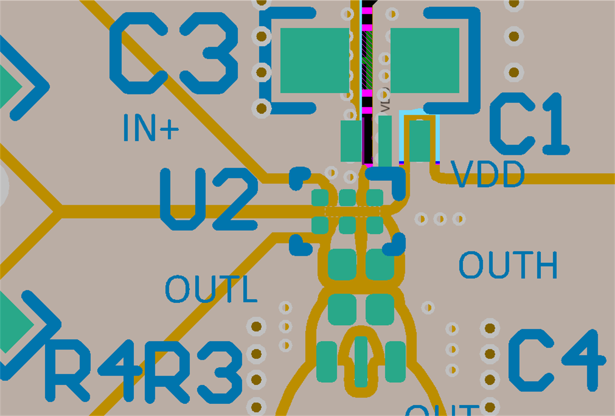 LMG1020 lmg1020-pcb-layout-with-feedthrough-capacitor-snosd45.png