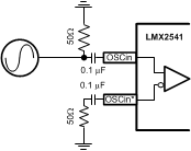 LMX2541 Single-Ended Operation LMX2541 30073323.gif