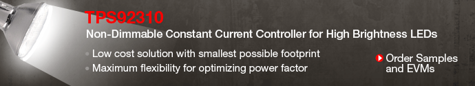 Non-Dimmable Constant Current Lighting - TI.com
