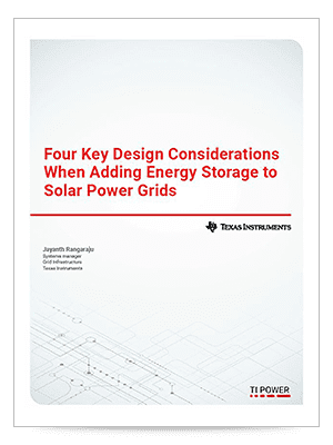 Four key design considerations when adding energy storage to solar power grids (英語)