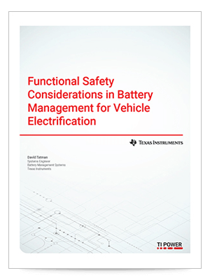 自動車電動化に関連するバッテリ管理分野での機能安全に関する検討事項
