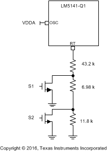 LM5141-Q1 rt_connection_circuit_2pt2mhz_snvsaj6.gif