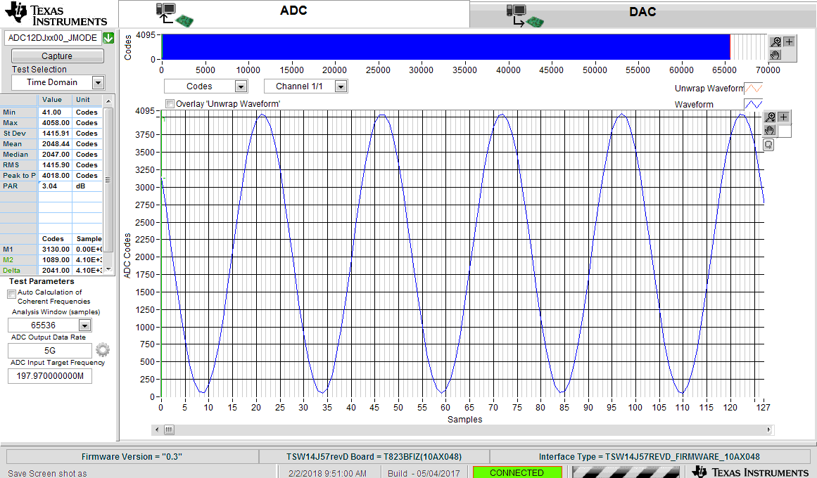 ADC12DJ3200 ADC12DJxx00_JMODE0_5GSPS_input_197.97MHz_sine.png