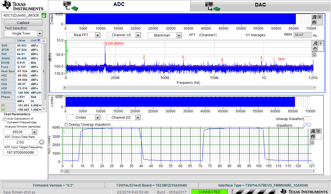 ADC12DJ3200 ADC12DJxx00_JMODE2_2.5GSPS_197.97MHz_sine_FFT_40MHz_square.png