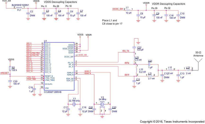 CC2630 circuit_1_external_differential_swrs178.gif